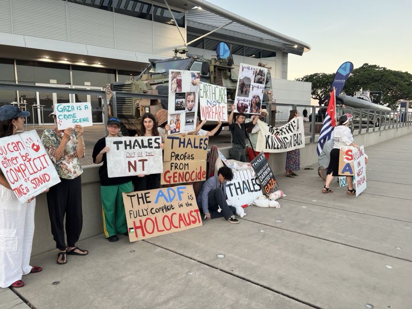 thales protest in darwin