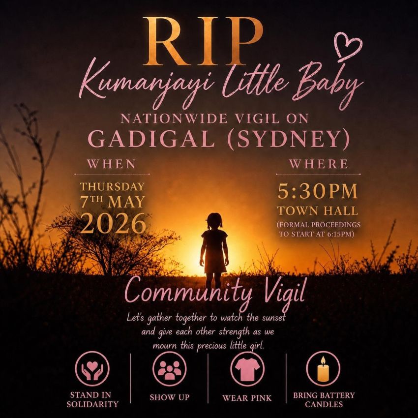 vigil for kumanjayi little baby