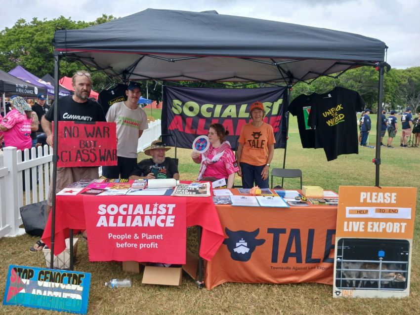 Socialist Alliance stall Townsville