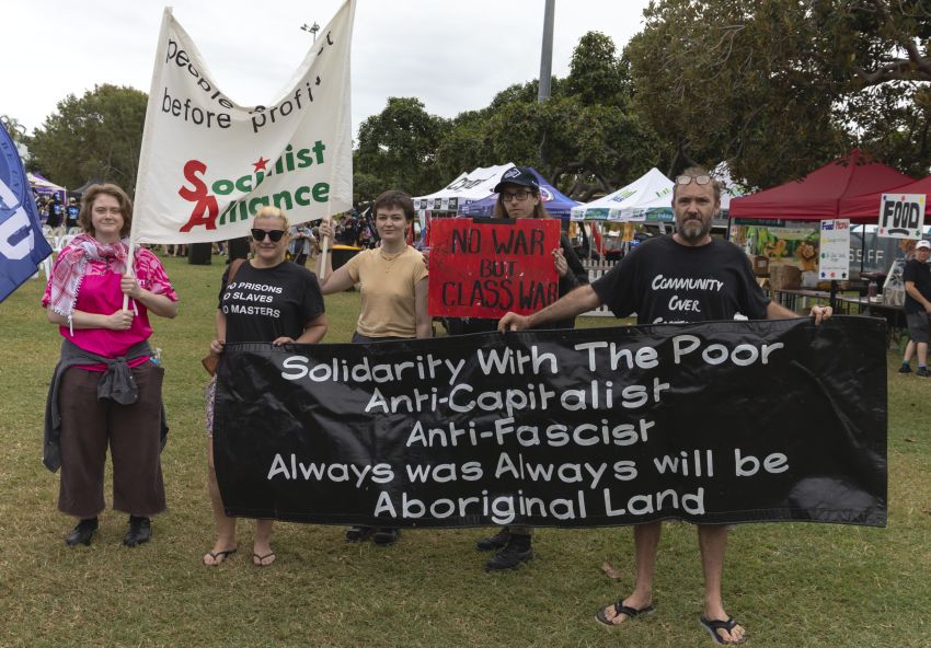 Socialist Alliance members joined the Townsville Labour Day rally