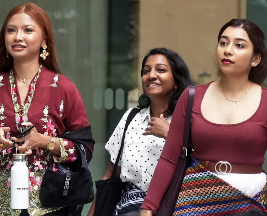 three women