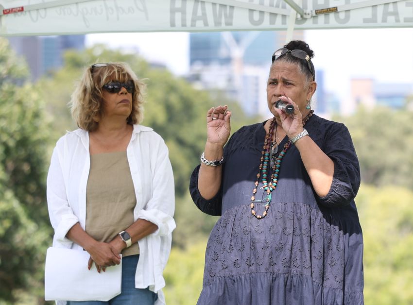 Aunty Sandra speaking