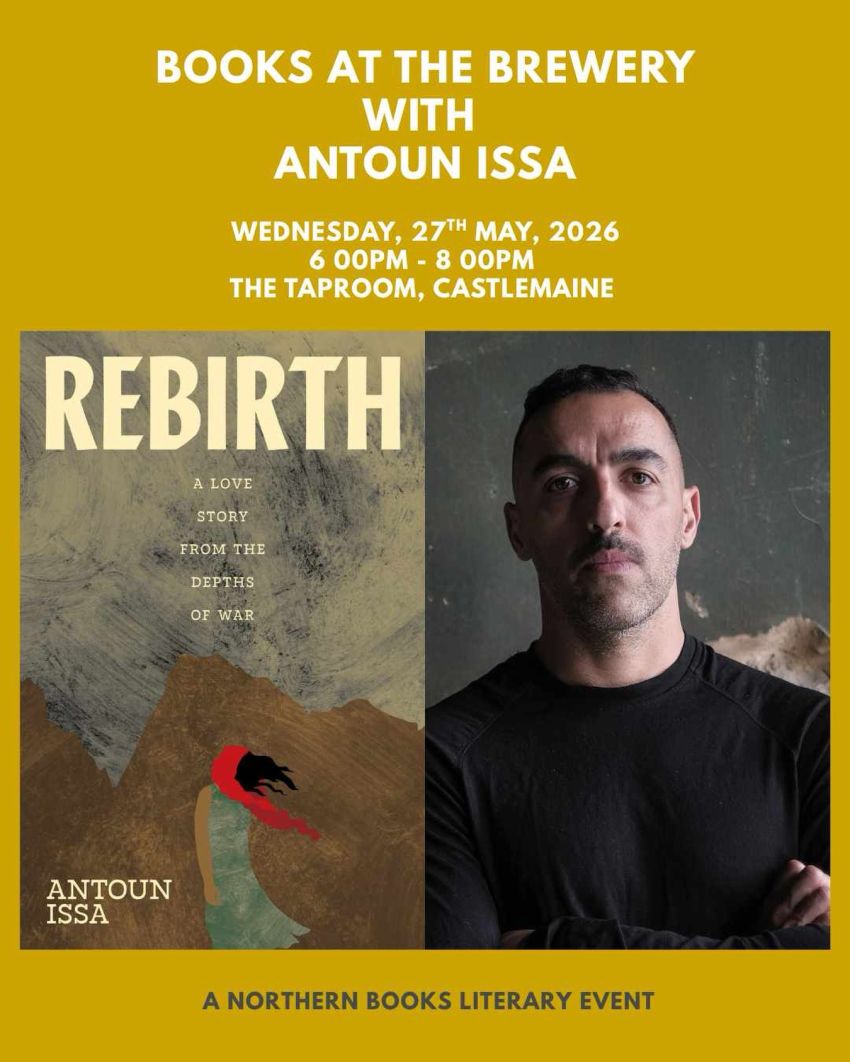 Artwork and poster for event Books At The Brewery with Antoun Issa, 6pm-8pm 27/05/2026 The Taproom, Shedshaker Brewing, 9 Walker Street, Castlemaine Victoria 3450