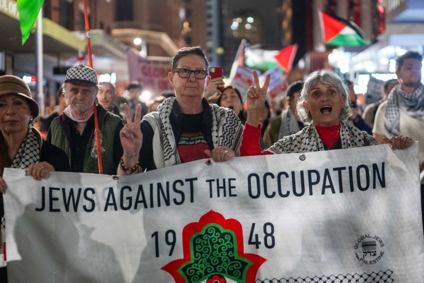 jews against the occupation 48 at the nakba march in sydney