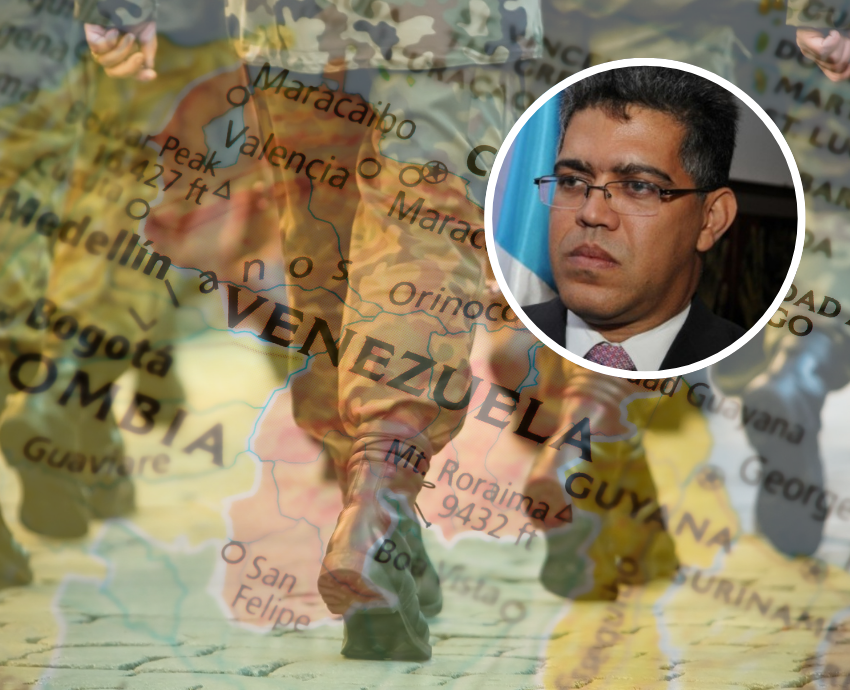 soldiers marching map of venezuela elias jaua