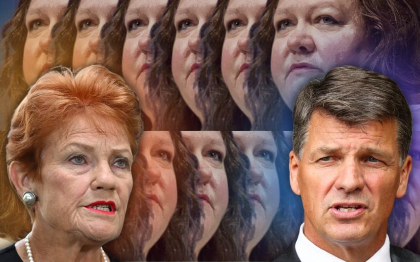Gina Rinehart Angus Taylor Pauline Hanson 