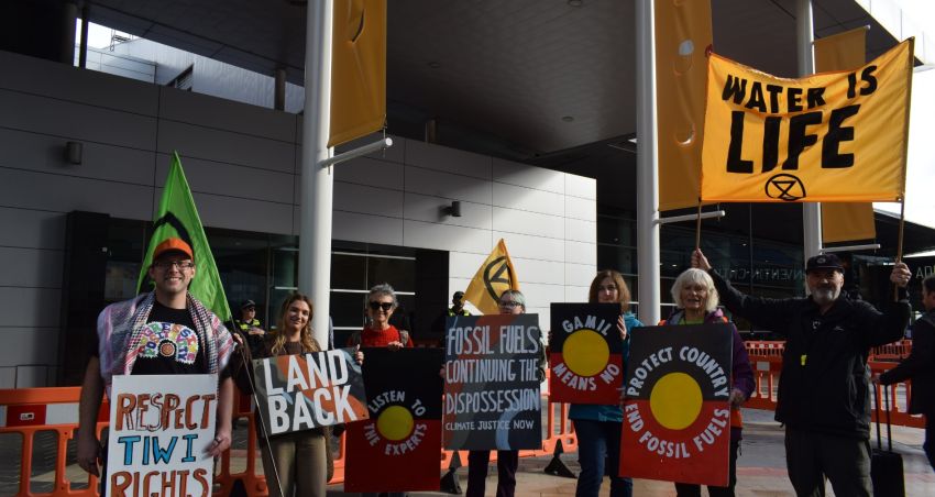 Extinction Rebellion South Australia activists protesting