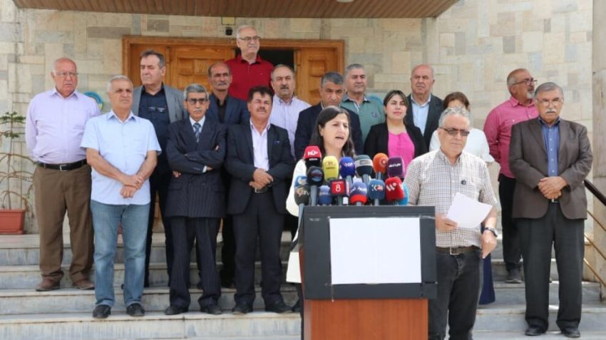 media conference in Qamishlo