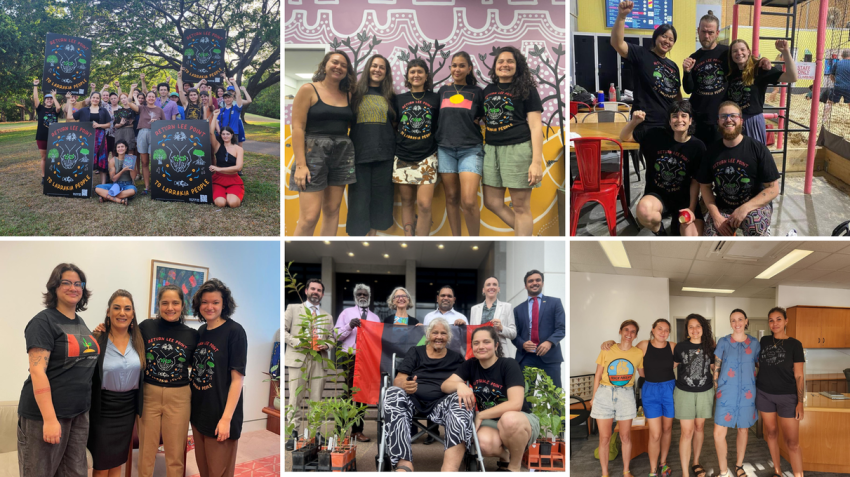 Photo collage of Protect Larrakia Country and Return Lee Point campaign photos