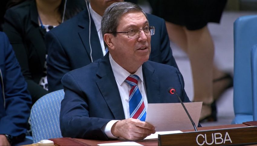 Man speaking at the UN Security Council meeting