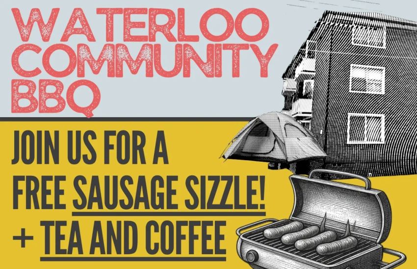 Artwork and graphic for event Waterloo Community BBQ, 5pm-9pm Cope St & McEvoy St Waterloo NSW 2017