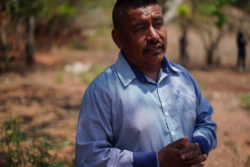 man speaking to camera