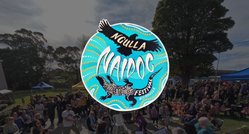 Artwork and main image for event listing "ngulla NAIDOC Festival 2026" 10am-2pm 10/06/2026 Ulladulla Civic Centre, 81B Princes Hwy, Ulladulla NSW 2539