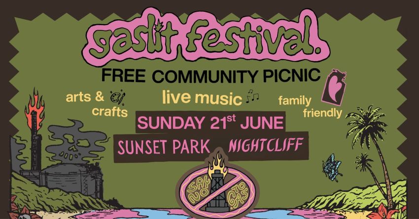 Artwork and main image for event listing "Gaslit Festival at Sunset – Free community picnic" 4pm-7:30pm 21/06/2026 Sunset Park, 3 Aralia St, Nightcliff NT 0810