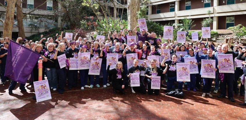 ANMF SA members Respect campaign group photo
