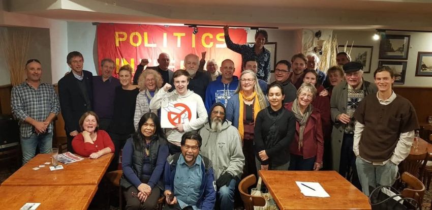 Photo of attendees at a Politics in the Pub event