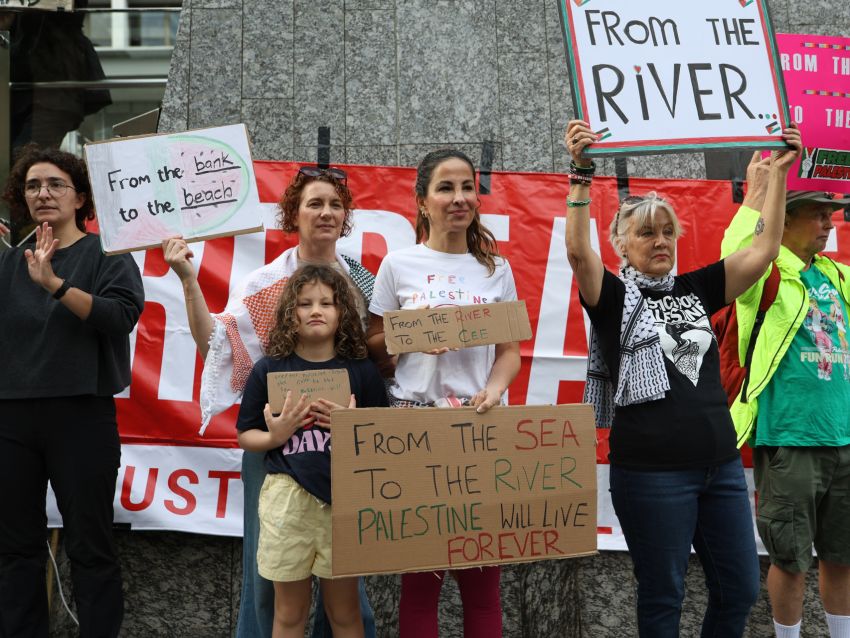 People brought a variety of signs
