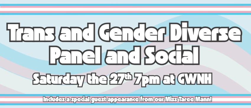 Artwork and image for event "Trans and Gender Diverse Panel and Social" 7pm 27/06/2026 Geelong West Neighbourhood House, 89 Autumn St, Geelong West VIC 3218