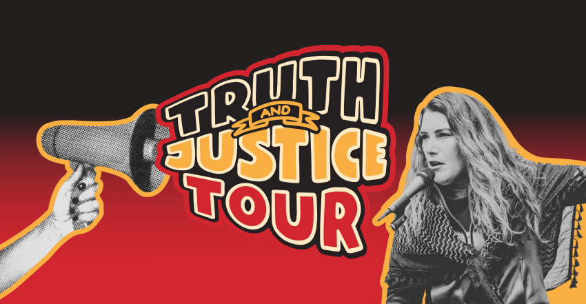 Artwork and image for tour "Lidia Thorpe's Truth and Justice Tour"