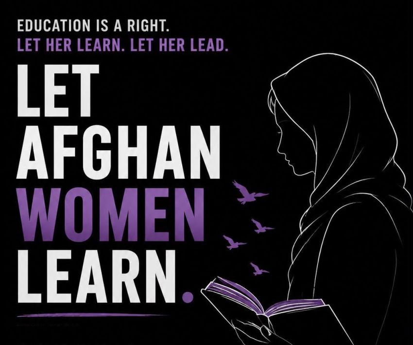Artwork and image for event "Solidarity protest: Let Afghan Women Learn" 4pm 19/06/2026 Parliament House, North Terrace, Tarntanya SA 5000