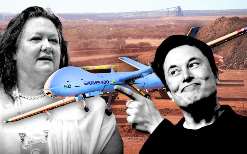 gina rinehart elon musk drone