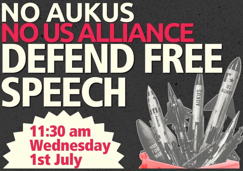 Artwork and image for event "Defend Free Speech: Protest Crisafulli" 11:30am 01/07/2026 Brisbane Convention Centre, Glenelg St & Merivale St South Brisbane QLD 4101