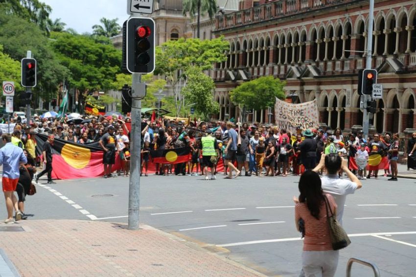 A protest march for First Nations rights in Brisbane, unknown date