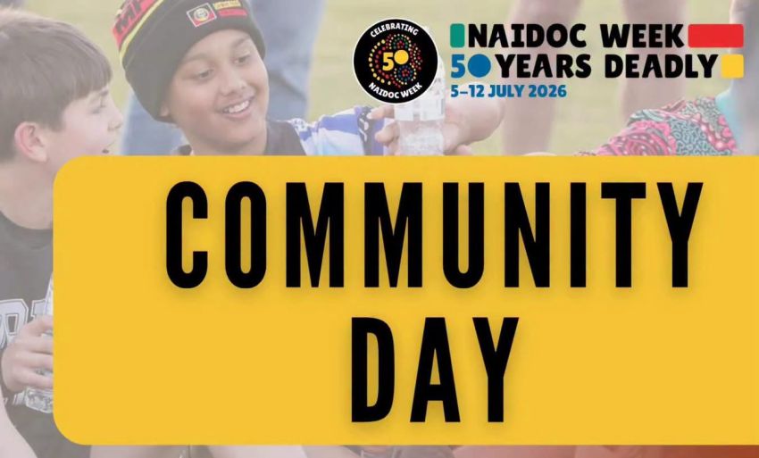 Artwork and image for event "Mparntwe 2026 NAIDOC Community Day" 10am 06/07/2026 Alice Springs Town Council Lawns, 93 Todd St, Alice Springs NT 0870