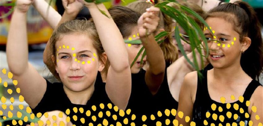Artwork and image for event "NAIDOC Week 2026 Flag Raising Ceremony – Campbelltown" 9:30am-10:30am 06/07/2026 Campbelltown Civic Centre, 91 Queen Street, Campbelltown, 2560