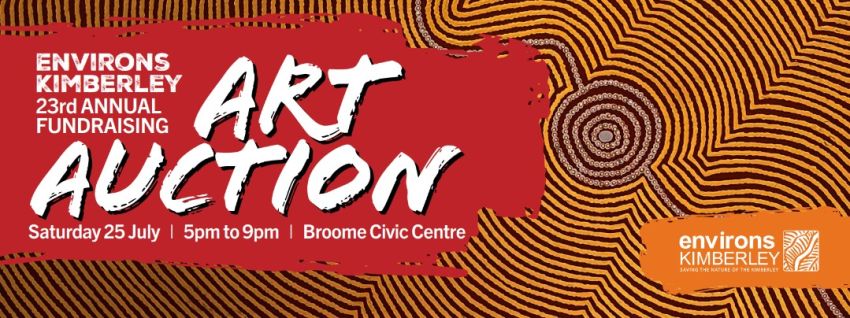 Artwork and image for event "Environs Kimberley's 23rd Annual Art Auction" 5pm until late 25/07/2026 Broome Civic Centre, 27 Weld St, Broome WA 6725