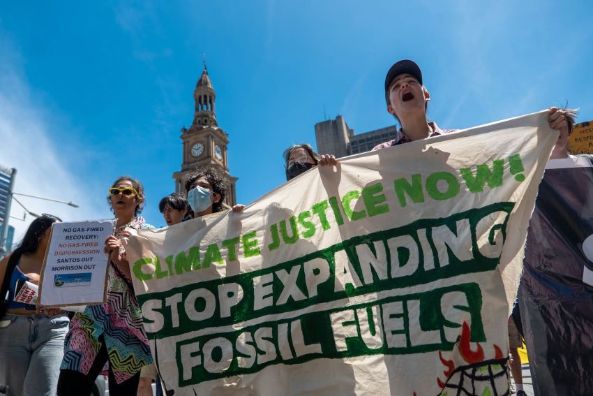 Climate Justice rally, Gadigal Country/Sydney, 2022