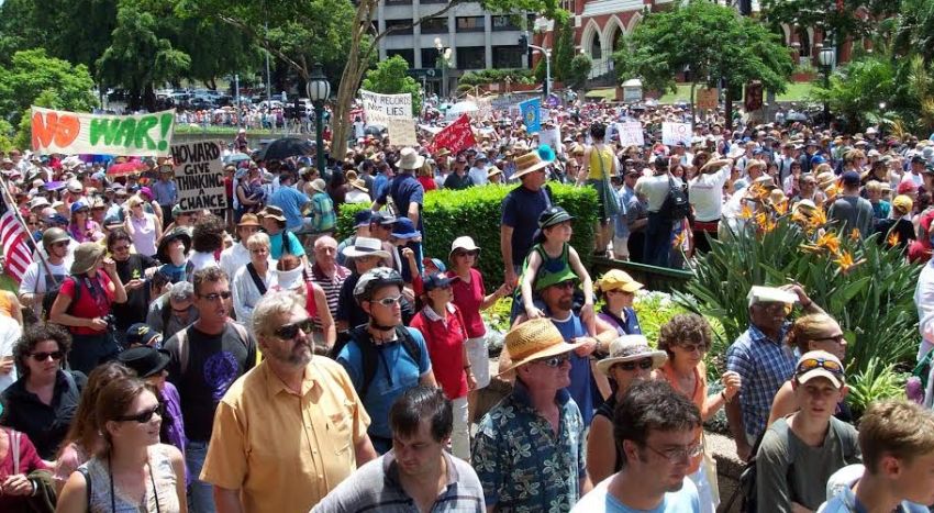 Protest against war in Iraq, Tarntanya