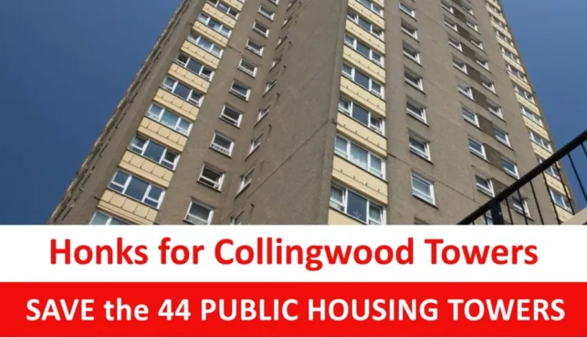 Artwork and image for "Honks for Collingwood Towers"