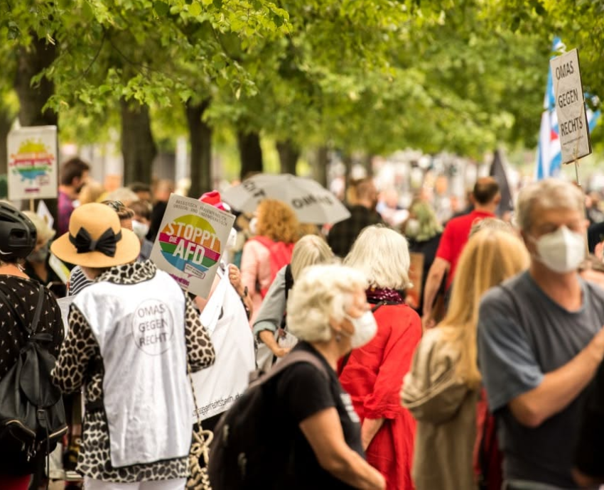 A 2021 protest against the AfD