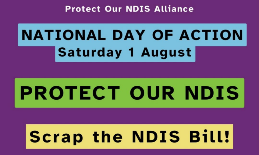 national day of action to protect the NDIS national disability insurance scheme