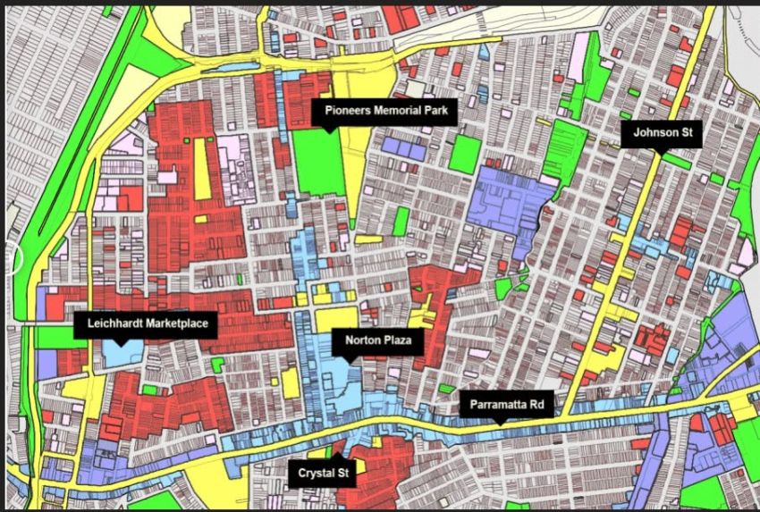 map of leichhardt with fairer future plans 