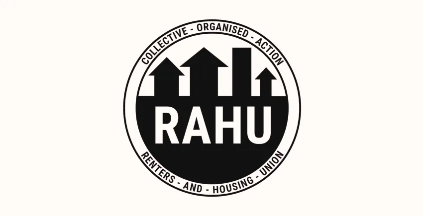 Renters And Housing Union (RAHU) logo banner