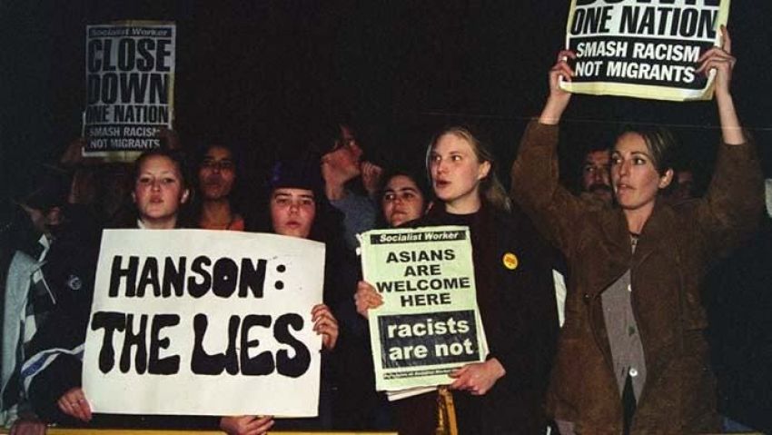 Protest against Hanson