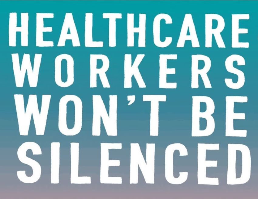 Artwork and image for event "Protest: Healthcare Workers Won't Be Silenced" 4:30pm 16/08/2026 AHPRA office, 222 Lonsdale St, Naarm VIC 3000