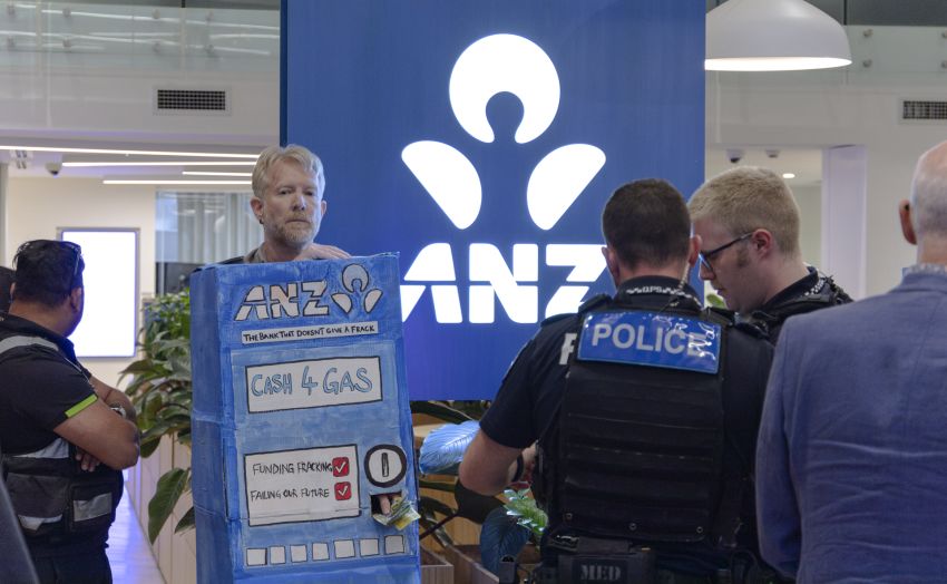 ANZ action, July 28, Magan-djin/Brisbane. Photo: Elias Boyle