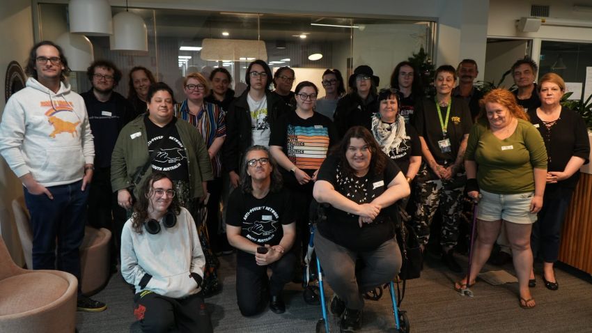 Group photo of Anti-Poverty Network SA members