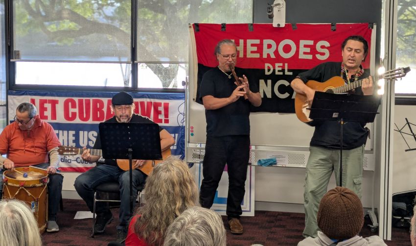 Musica Rebelde performing at Poetry in Motion, July 26