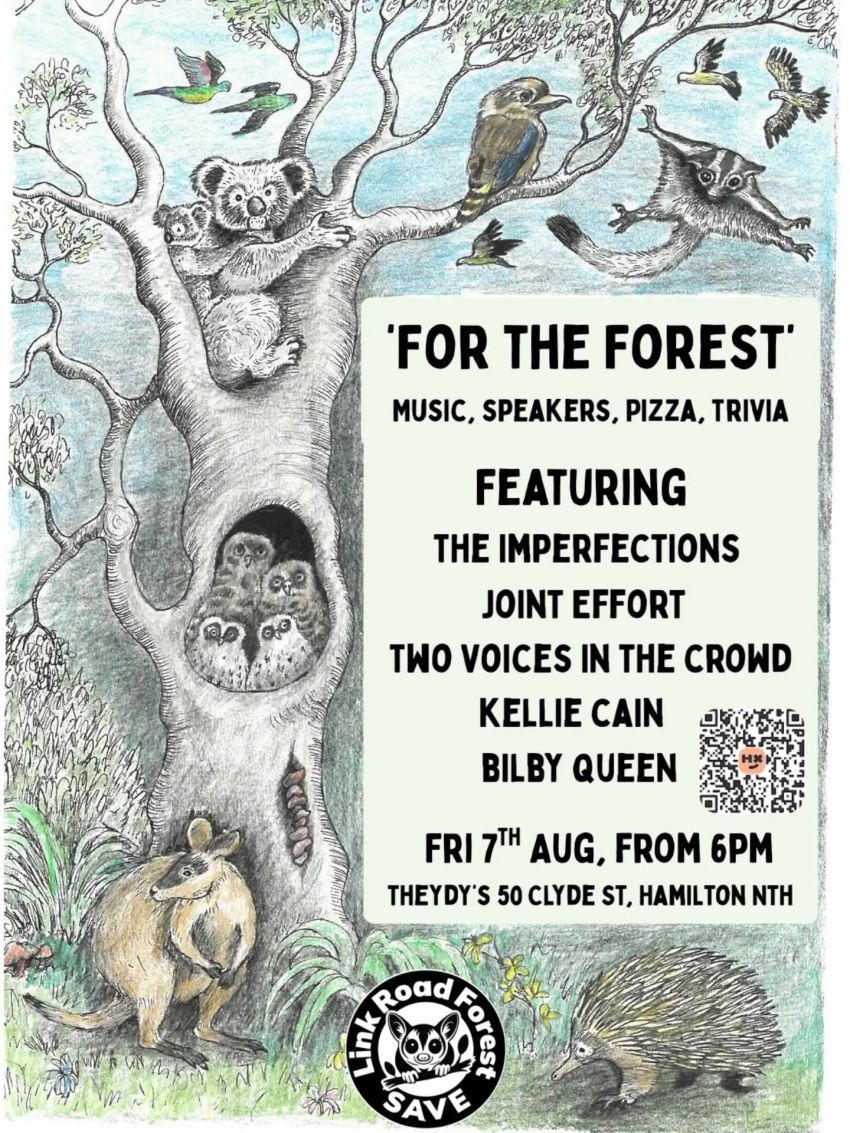 Artwork and image for event "For the Forest" 6pm until late 07/08/2026 THEYDY'S, 50 Clyde St, Hamilton North NSW 2292 