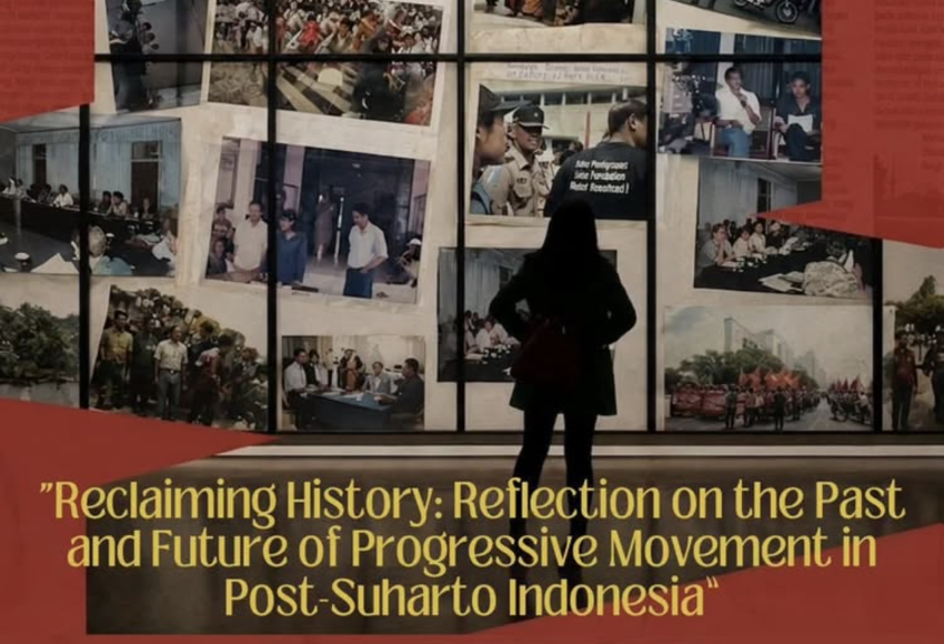 person stands in front of pictures on a wall