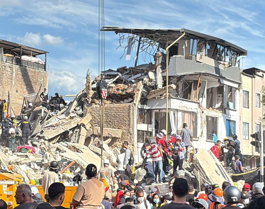 damaged buildings