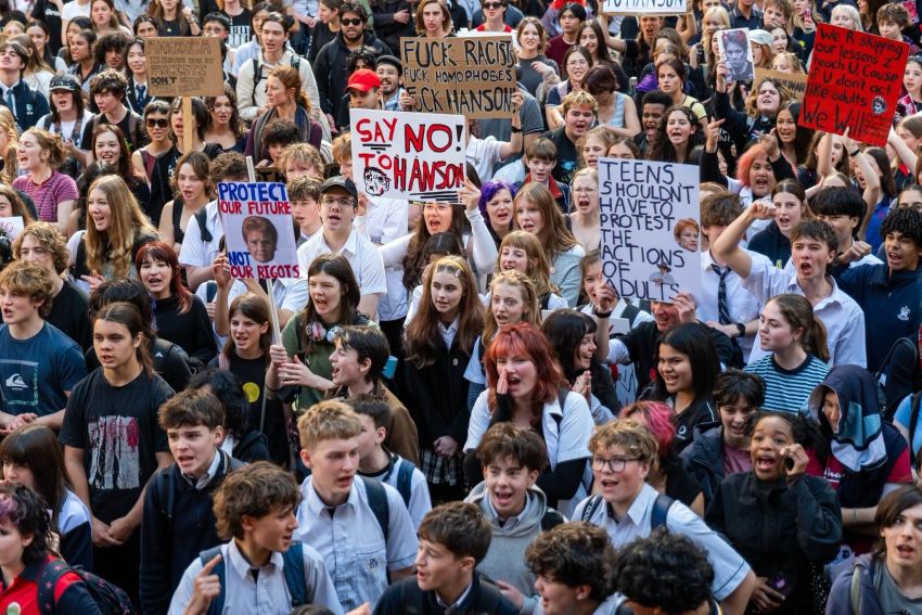 student walk out ZP