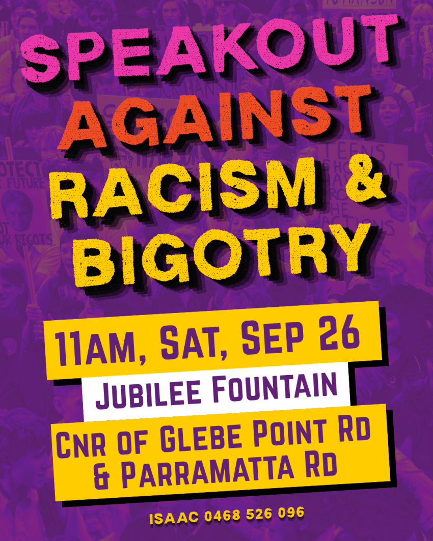 speakout against racism and bigotry