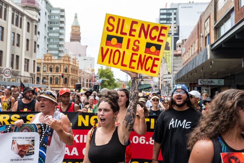 Invasion Day rally 2024 gadigal