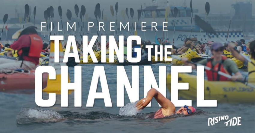 Artwork and promotional banner for short documentary film 'Taking The Channel' by Rising Tide