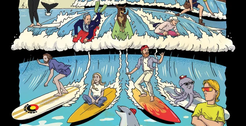 Crop of poster for film Thoughtful Larrikins